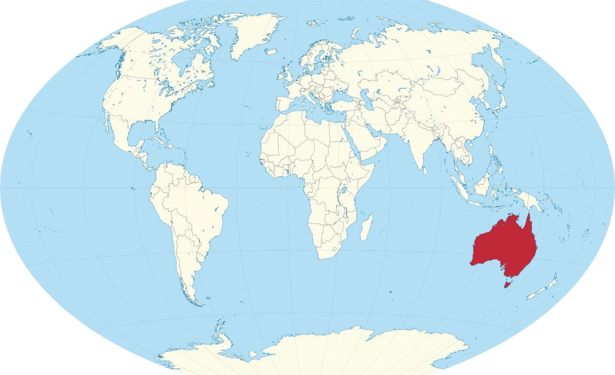 A austrália no mapa