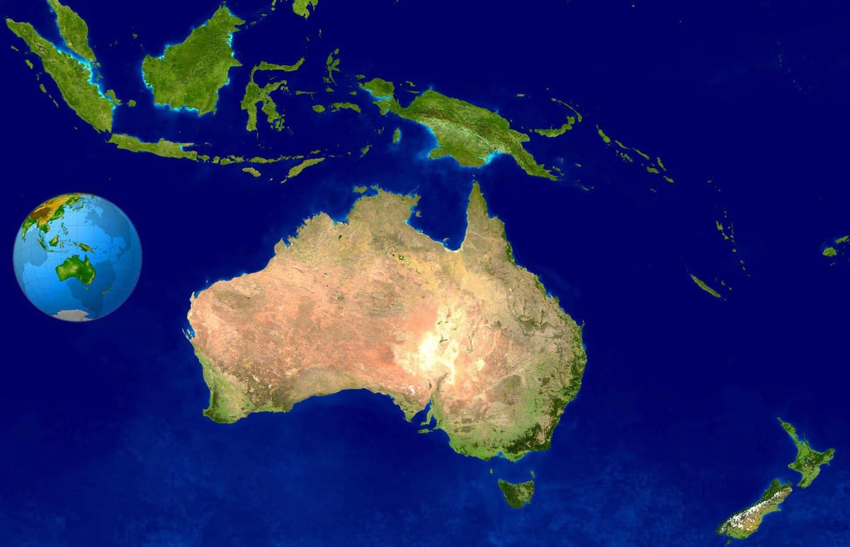 Austrália mapa por satélite