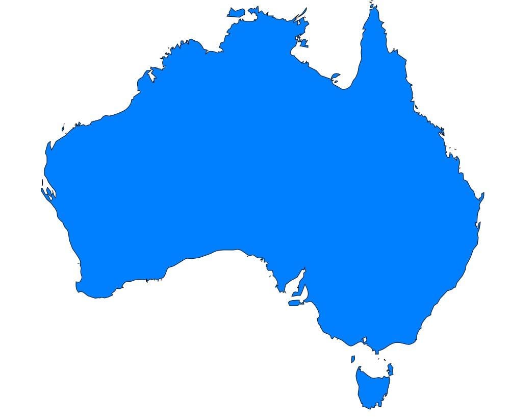 Austrália vetor mapa