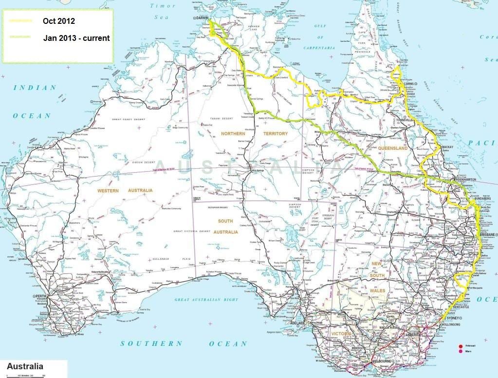 Austrália mapa
