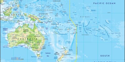 Mapa da Austrália ilhas