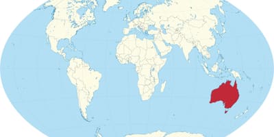 A austrália no mapa