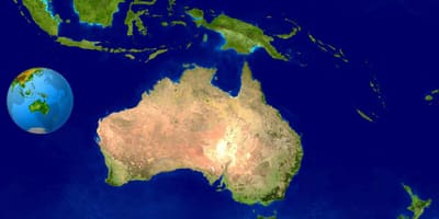 Austrália mapa por satélite