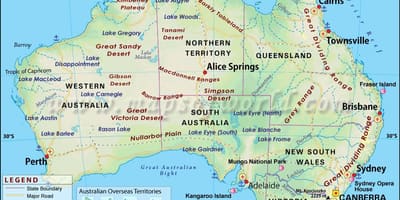 A austrália no mapa