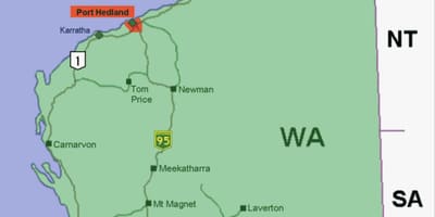 Mapa da Austrália Portas