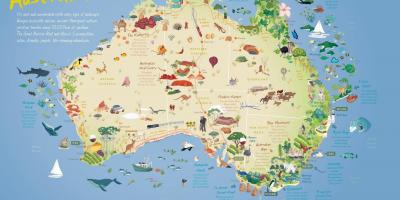 Mapa turístico da Austrália