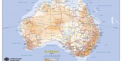 Mapa da Austrália transportes