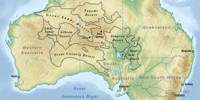 Deserto da Austrália mapa