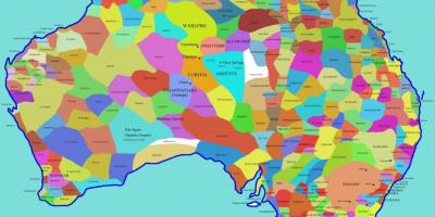 Mapa de indígenas da Austrália