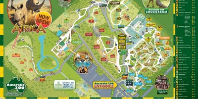Mapa do jardim zoológico da Austrália