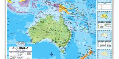 Austrália e países vizinhos mapa