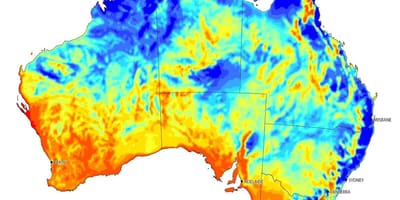 Mapa do vento Austrália